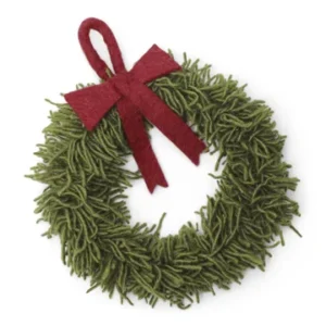 Small Wreath w/Red Bow w/Hanger