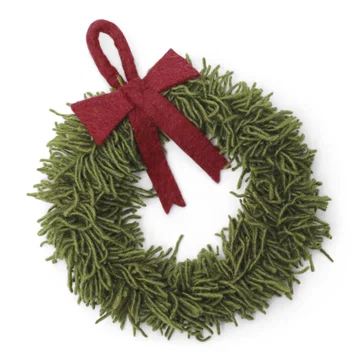 Small Wreath w/Red Bow w/Hanger